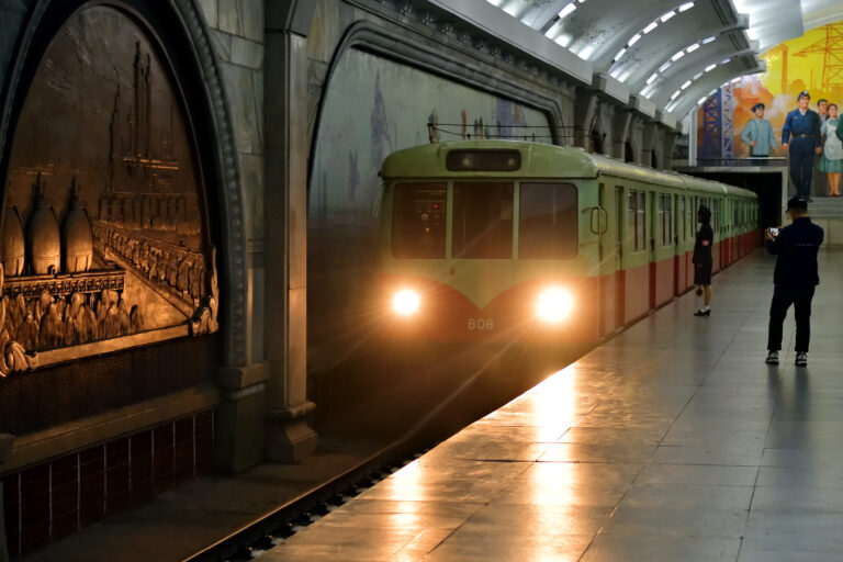 Pyongyang,,North,Korea,-,May,1,,2019:,Arriving,Train,At